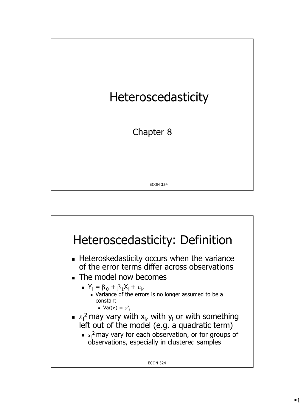 Heteroscedasticity