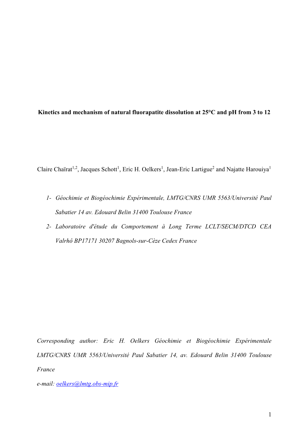 Kinetic and Mechanism of Fluorapatite Dissolution