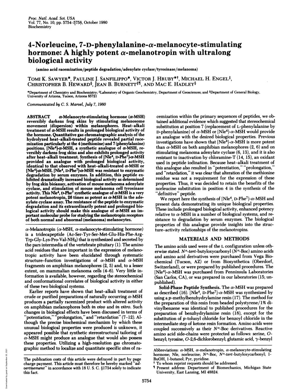 4-Norleucine, 7-D-Phenylalanine-A-Melanocyte