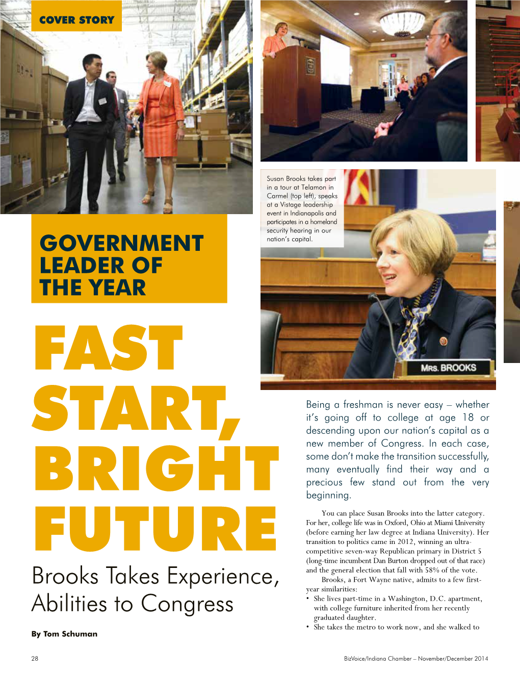 Brooks Takes Experience, Abilities to Congress