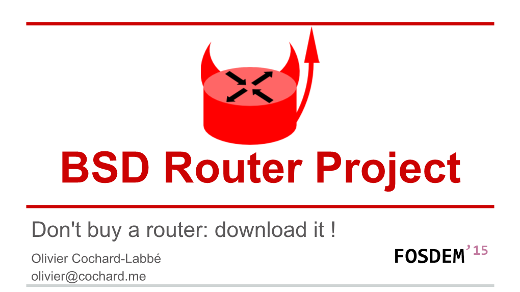 BSD Router Project