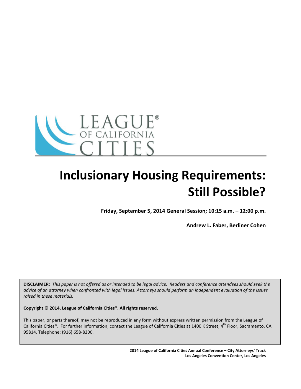 Inclusionary Housing Requirements: Still Possible?