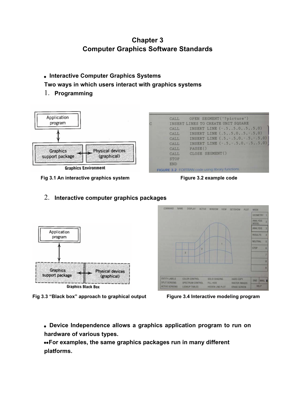 Chapter 3 Computer Graphics Software Standards