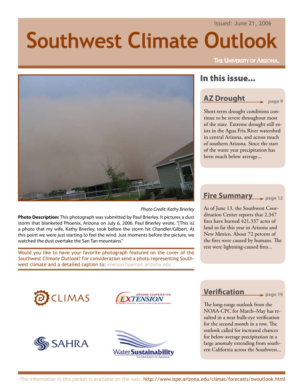 Southwest Climate Outlook