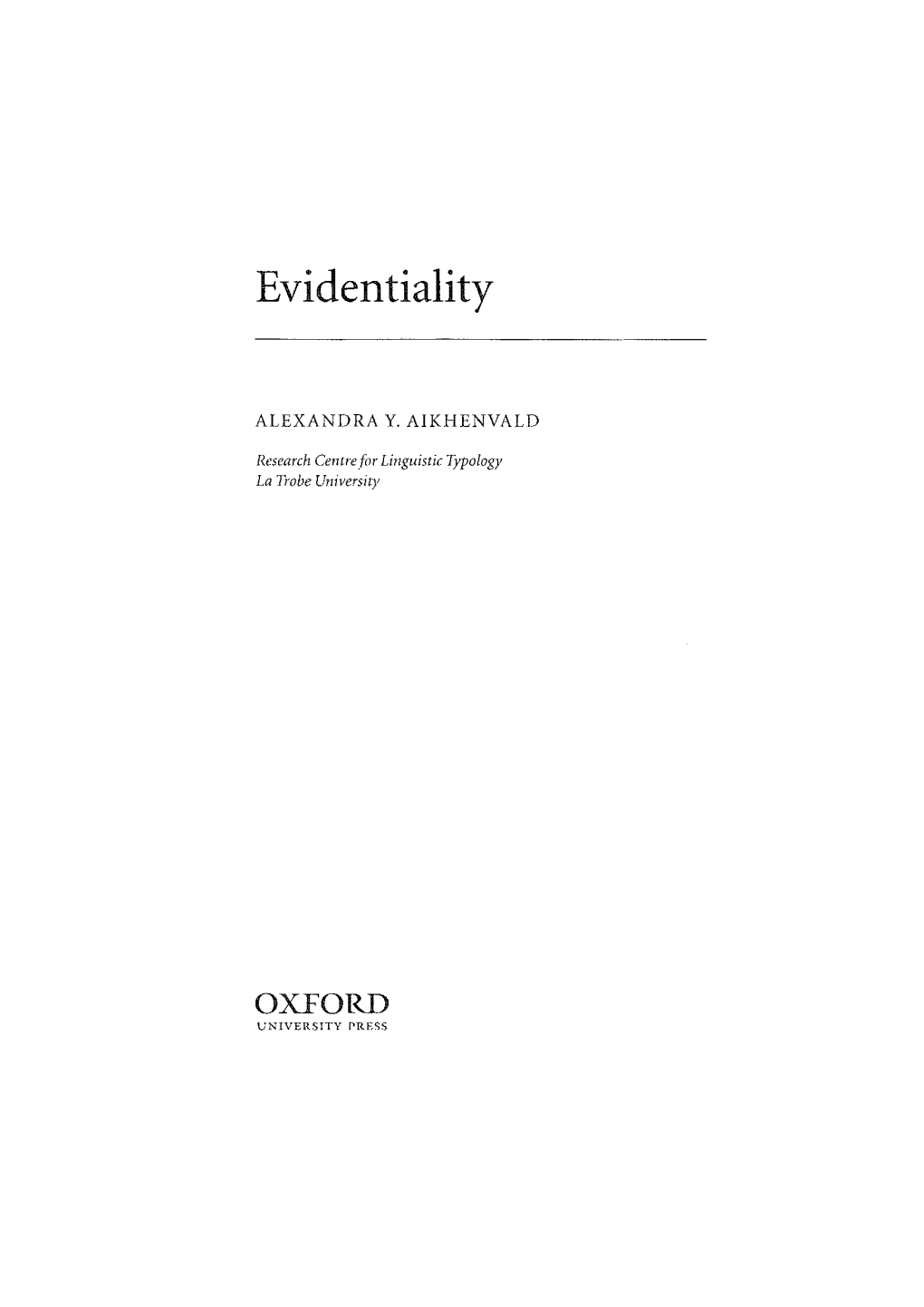 Evidentiality