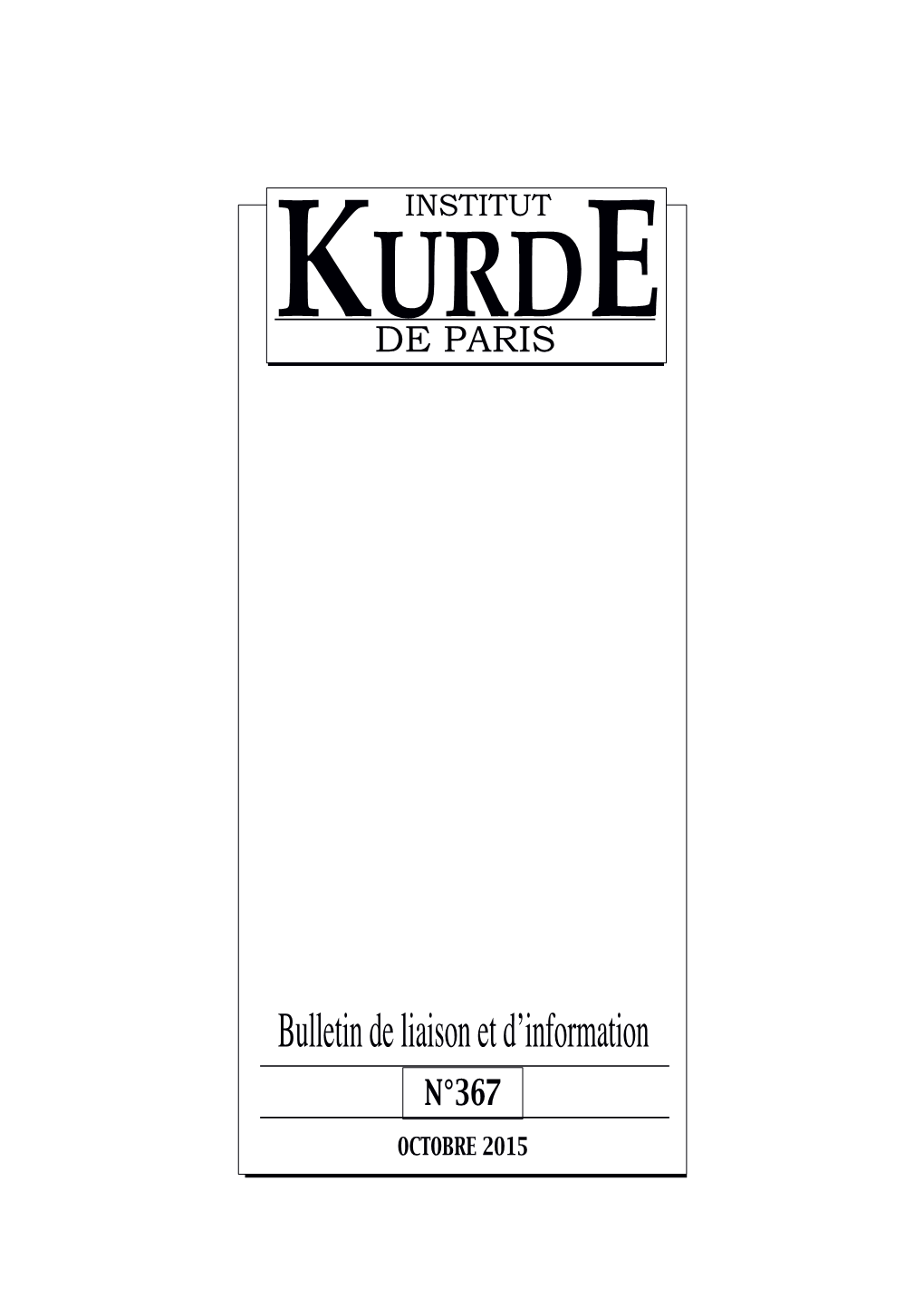 Bulletin De Liaison Et D'information