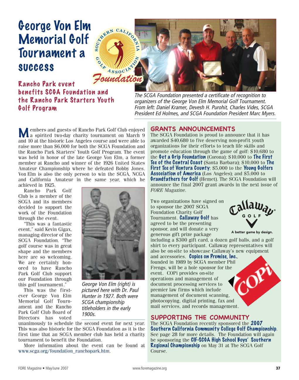 Fore Magazine 2007 Tournament Recap