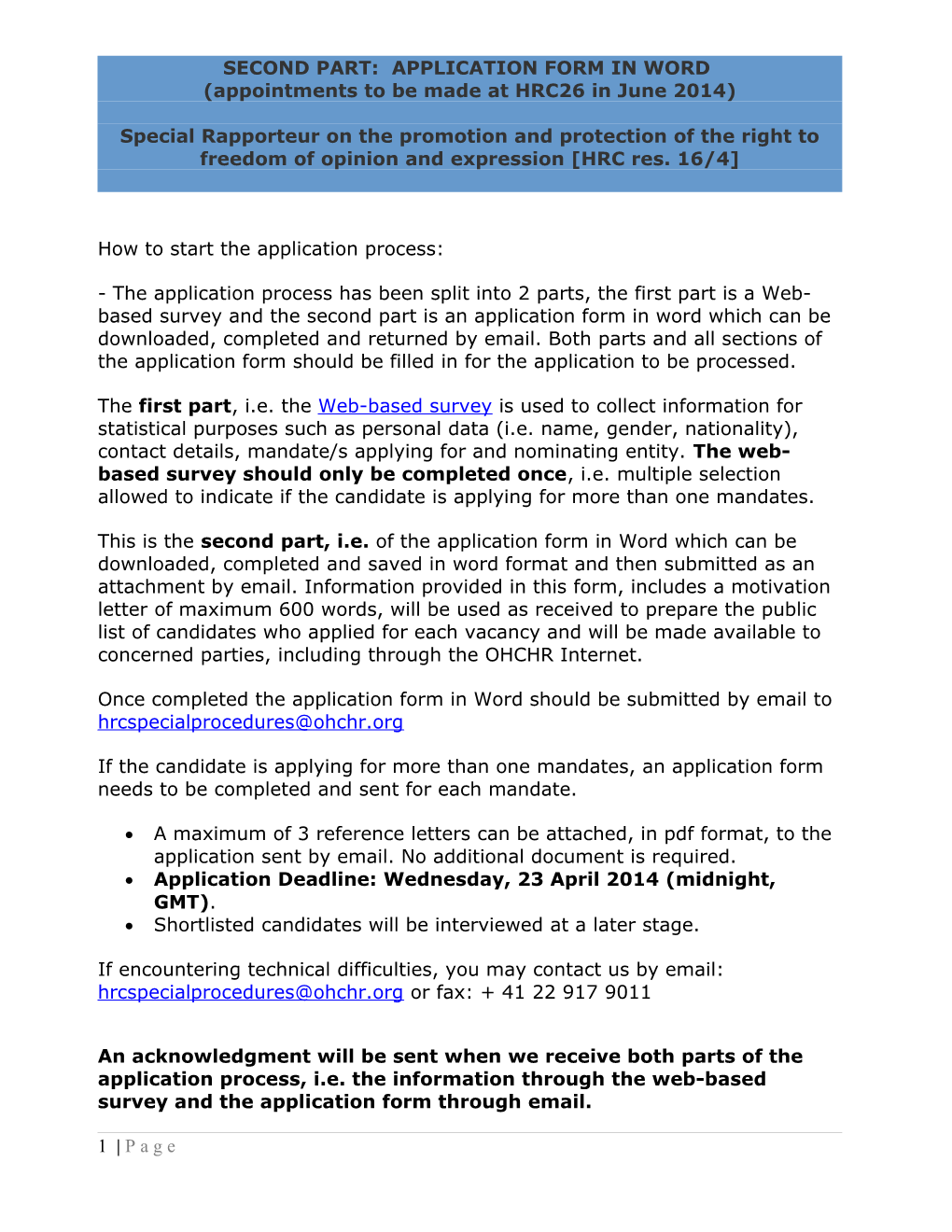 Human Rights Council Secretariat (Standardized Form) s12