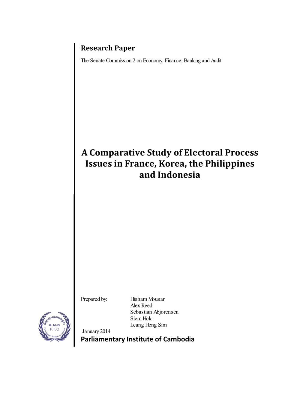 A Comparative Study of Electoral Process Issues in France, Korea