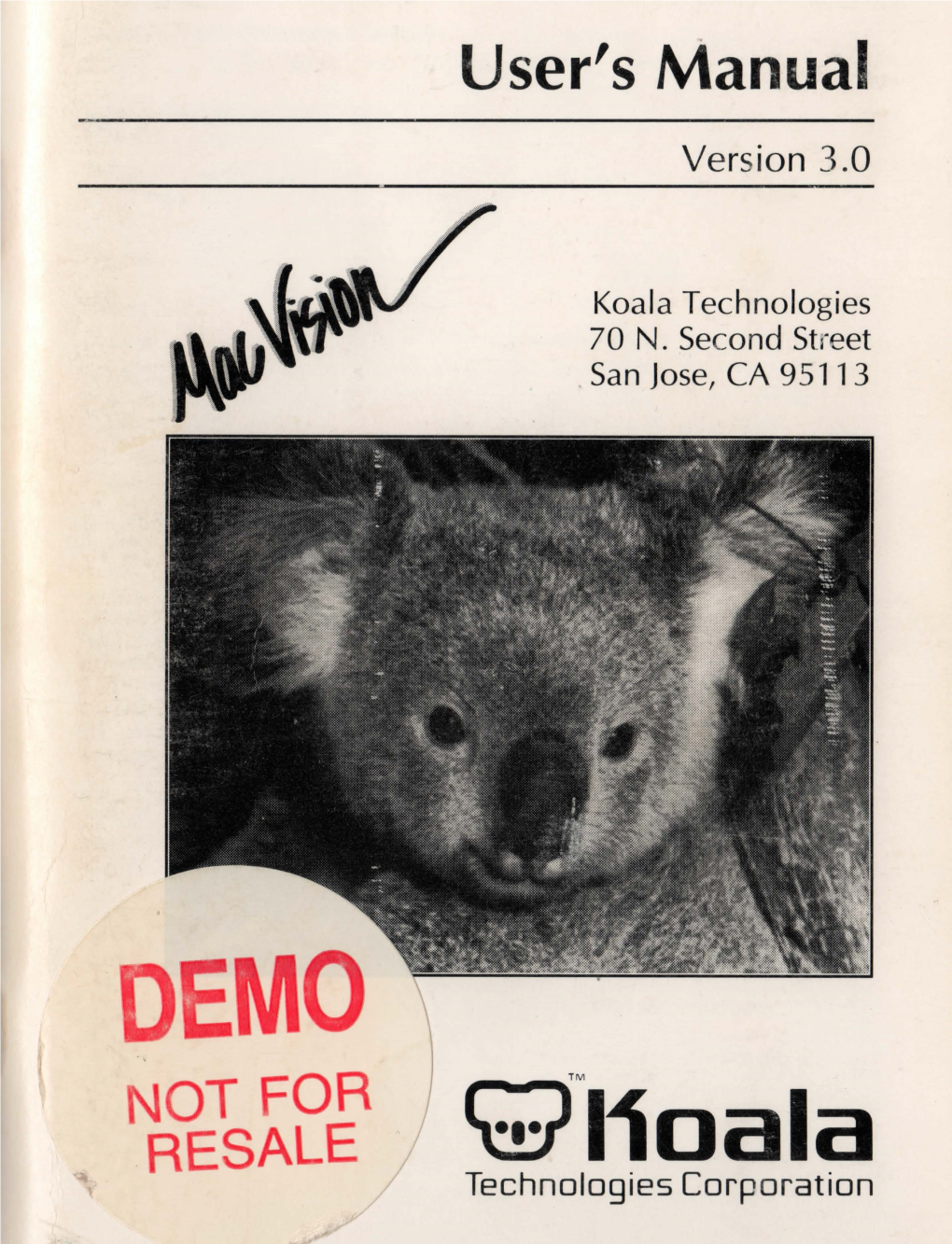 Macvision User's Manual Version