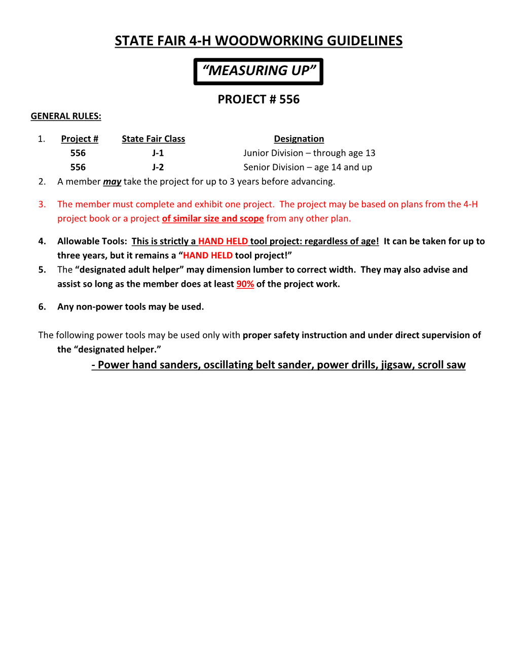 Woodworking Guidelines “Measuring Up”