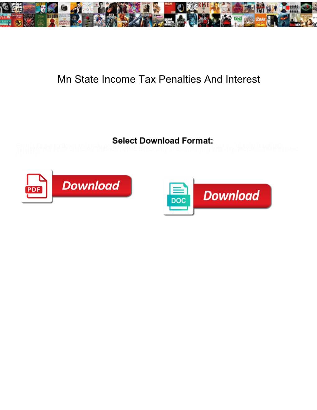 Mn State Income Tax Penalties and Interest