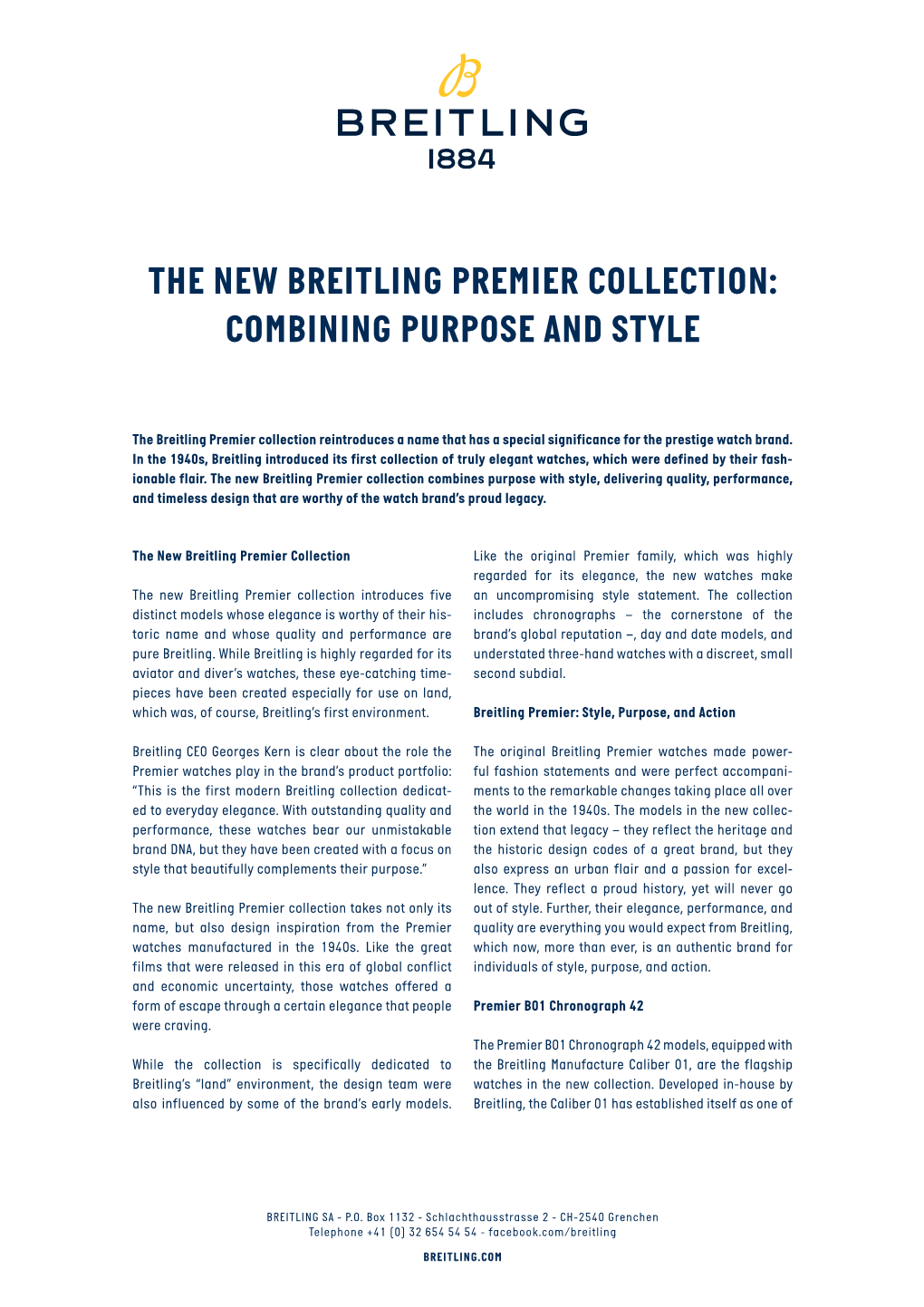 The New Breitling Premier Collection: Combining Purpose and Style