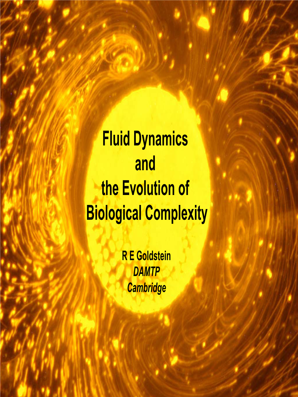 Fluid Dynamics and the Evolution of Biological Complexity