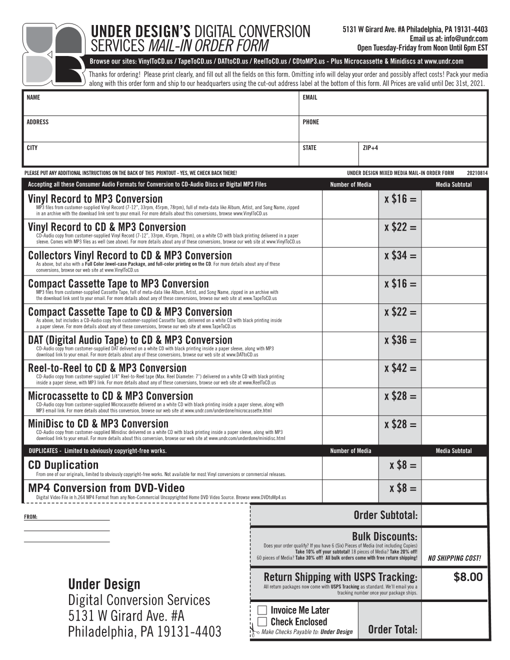 Download Order Form