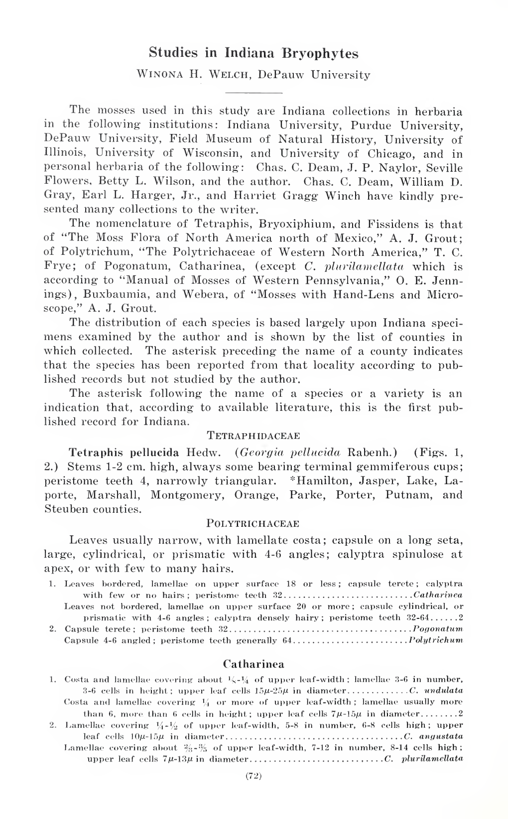 Proceedings of the Indiana Academy of Science