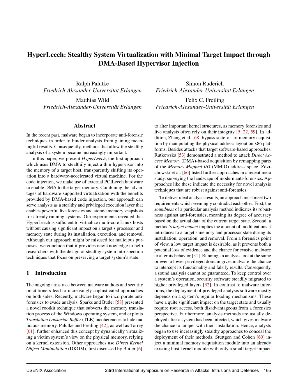 Stealthy System Virtualization with Minimal Target Impact Through DMA-Based Hypervisor Injection