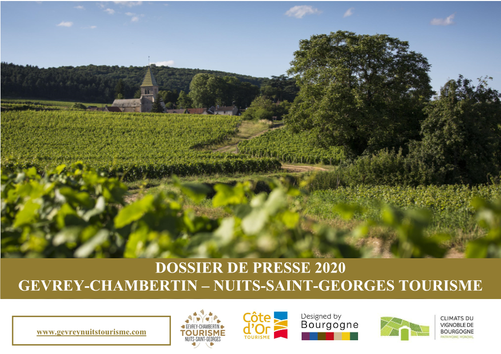 Dossier De Presse 2020 Gevrey Nuits Tourisme