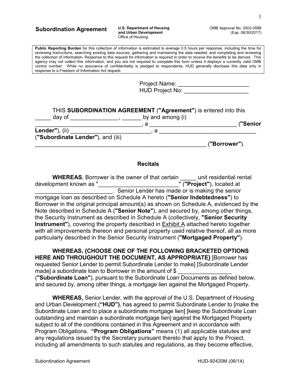 This Subordination Agreement