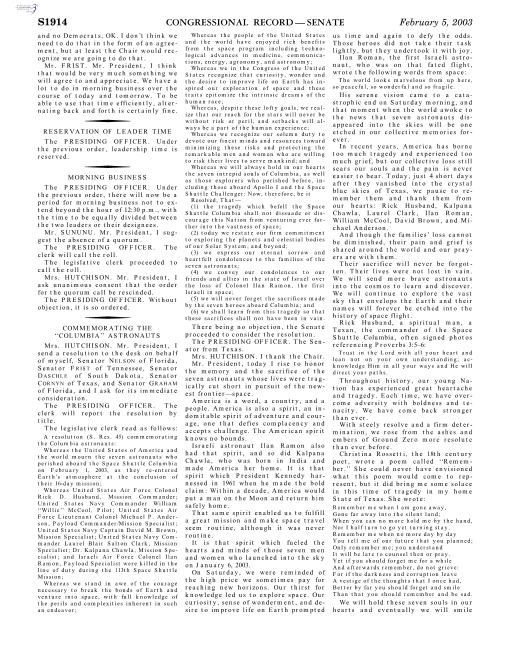 Congressional Record—Senate S1914