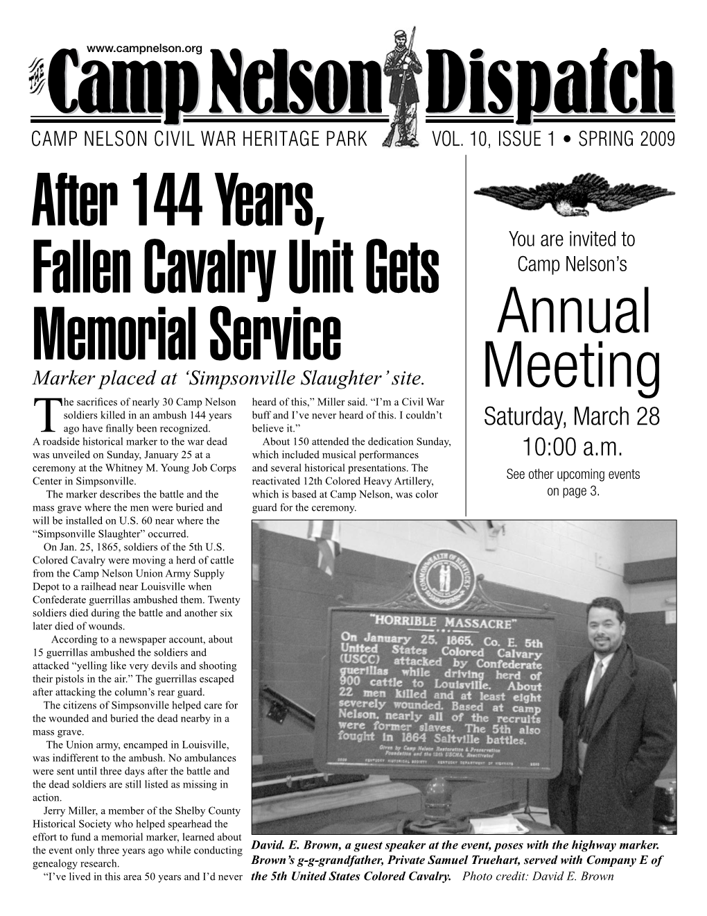 After 144 Years Fallen Calvary Gets Memorial Service