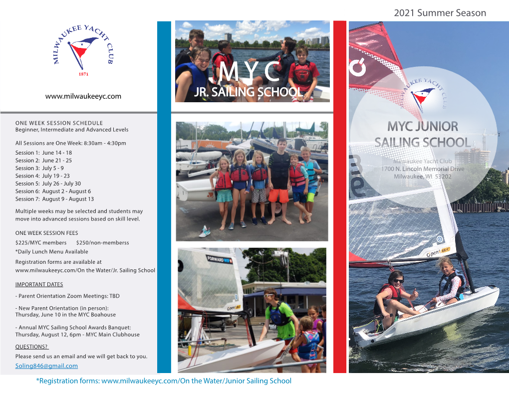 Myc Junior Sailing School