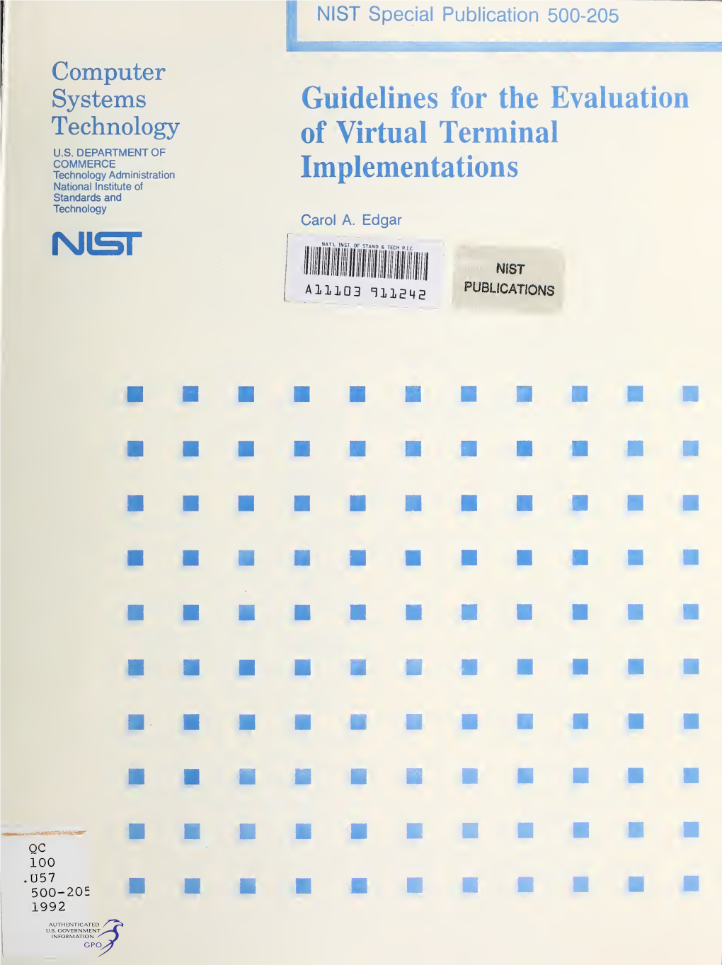 Guidelines for the Evaluation of Virtual Terminal Implementations