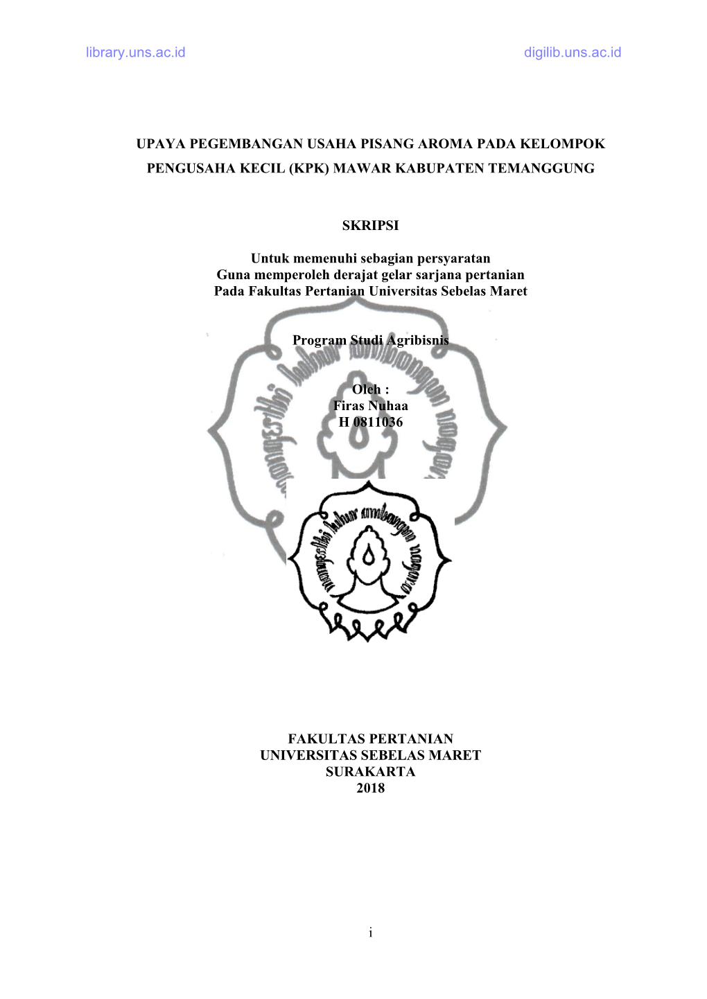 Library.Uns.Ac.Id Digilib.Uns.Ac.Id I UPAYA PEGEMBANGAN USAHA