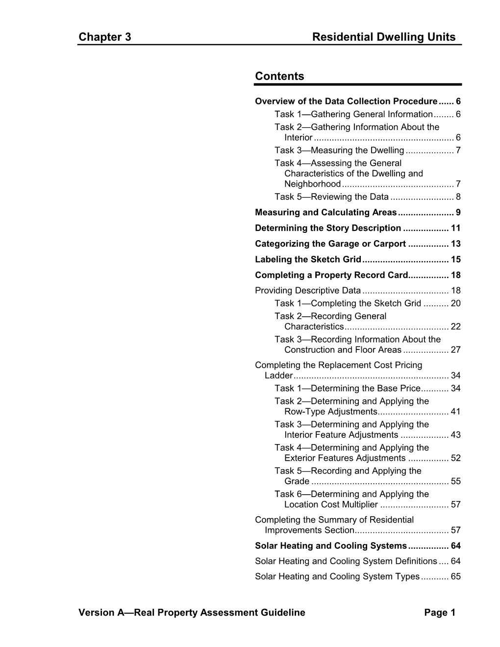 Chapter 3 Residential Dwelling Units Contents