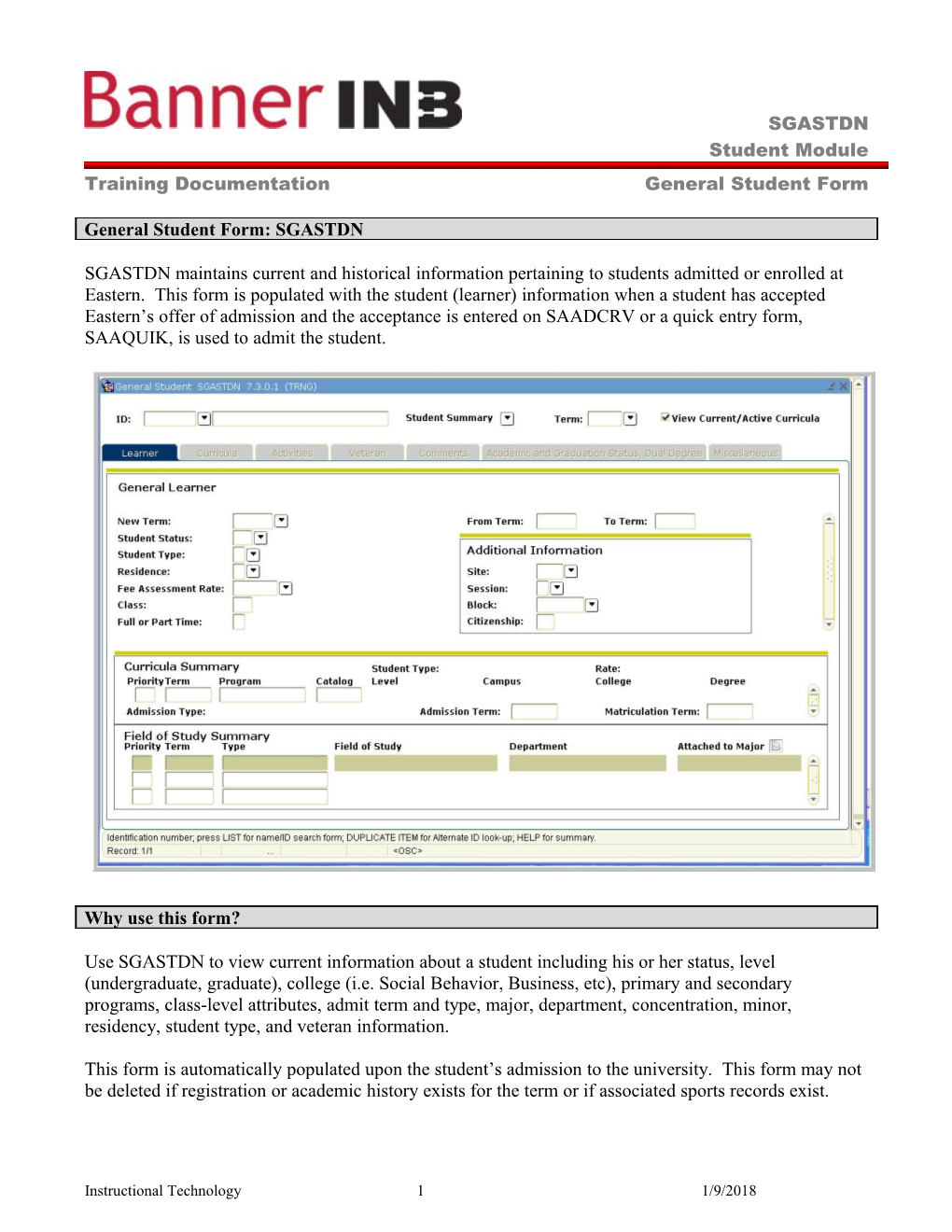 Multiple Advisor Form: SGAADVR s1