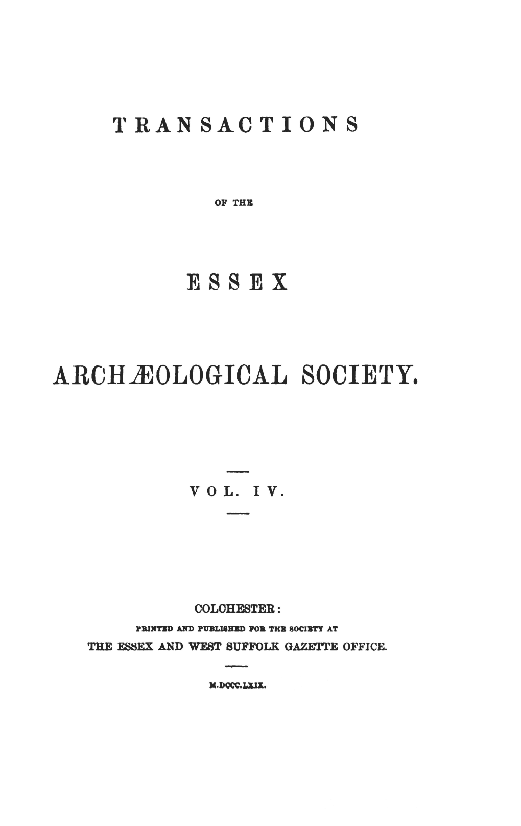 1St Series, Volume 4