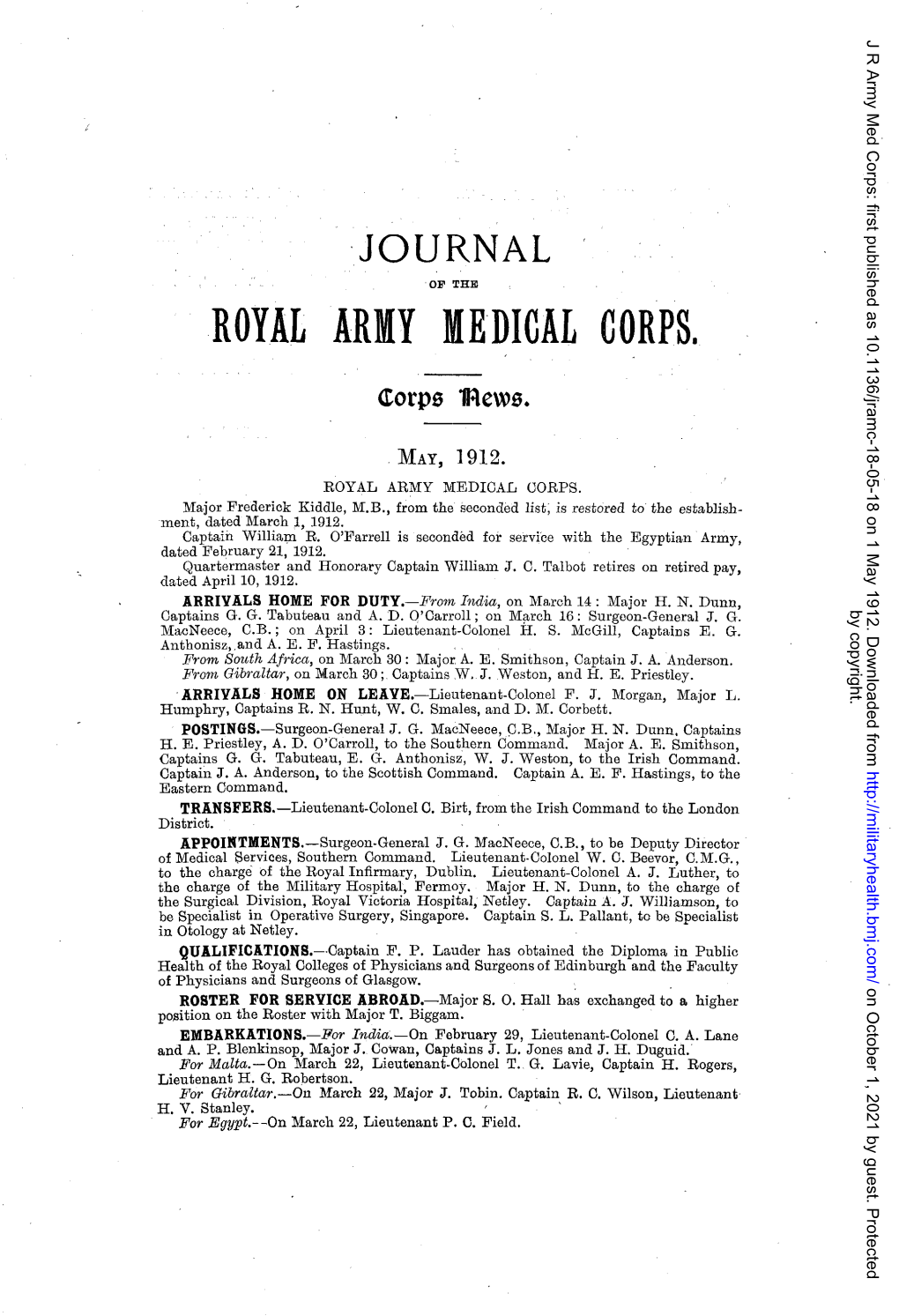 Royal Army Medical Corps