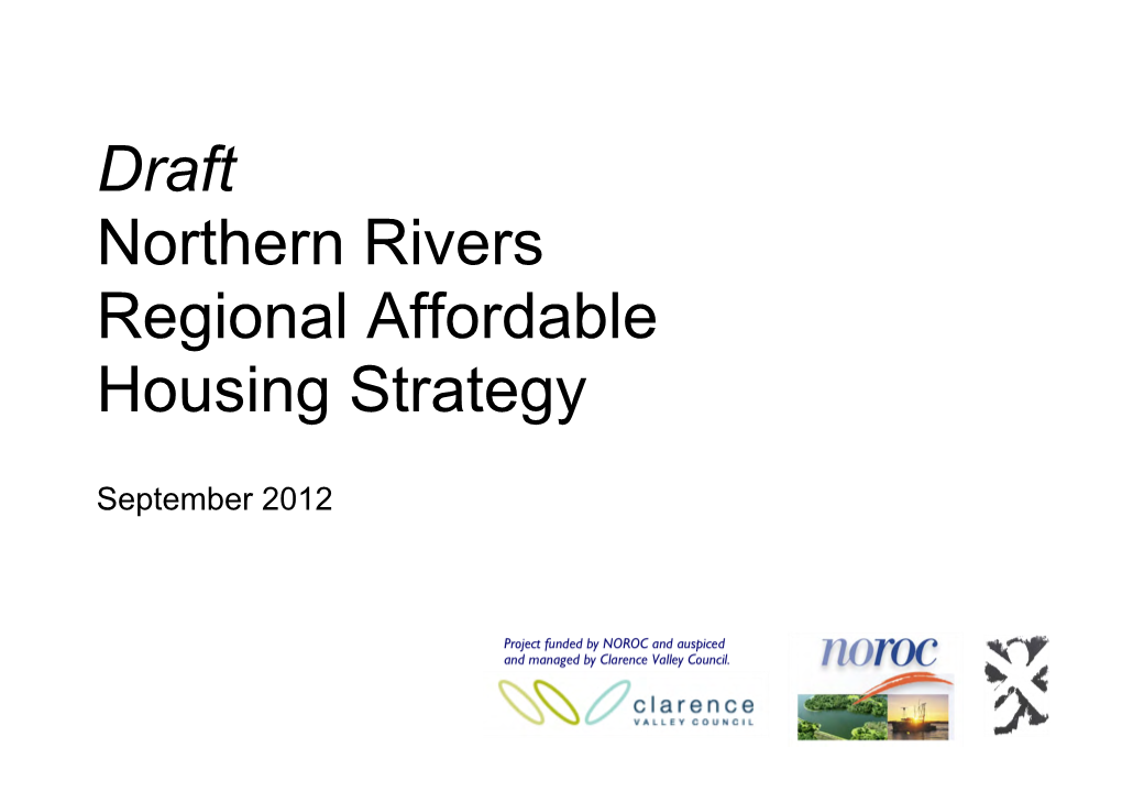 Northern Rivers Affordable Housing Strategy