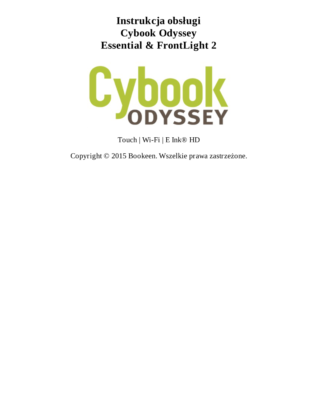 Cybook Odyssey Essential & Frontlight 2