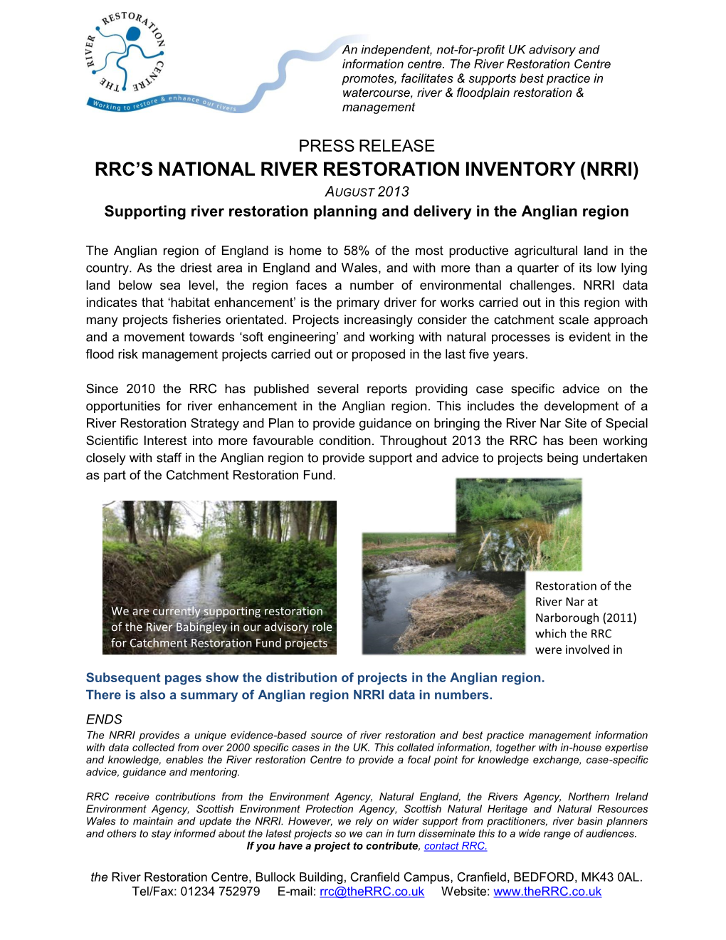 Rrc's National River Restoration Inventory (Nrri)