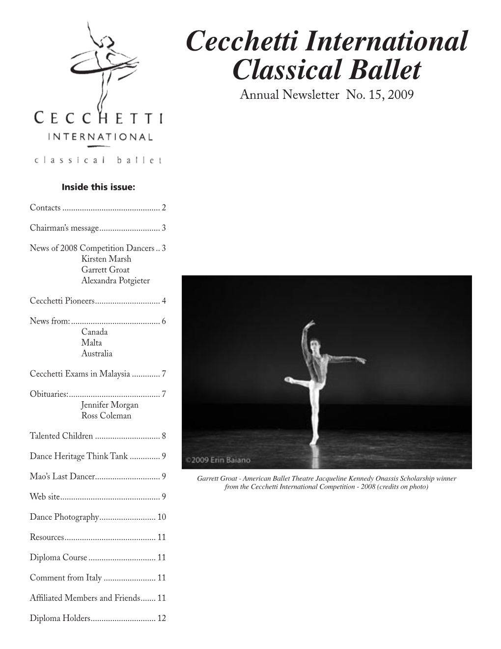 Cecchetti International Classical Ballet Annual Newsletter No