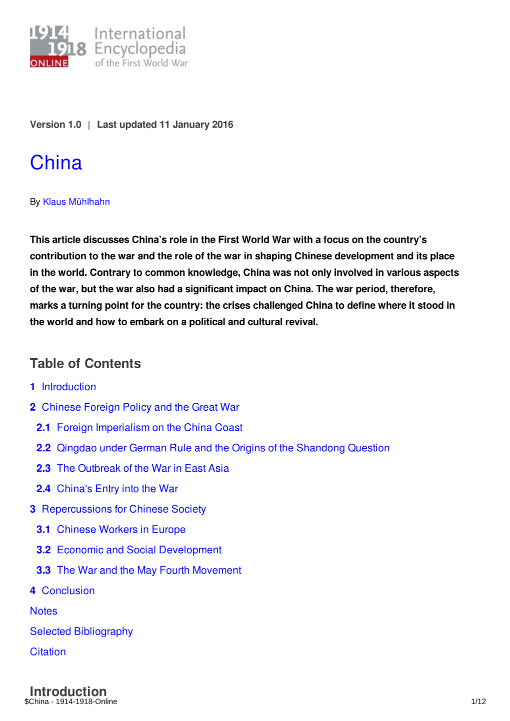 1914-1918 Online China 2016-01-11