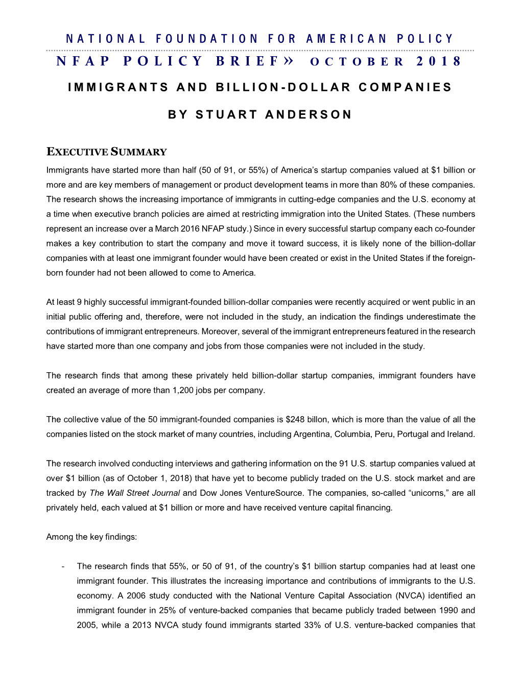 Immigrants and Billion-Dollar Companies Became Publicly Traded Between 2006 and 2012