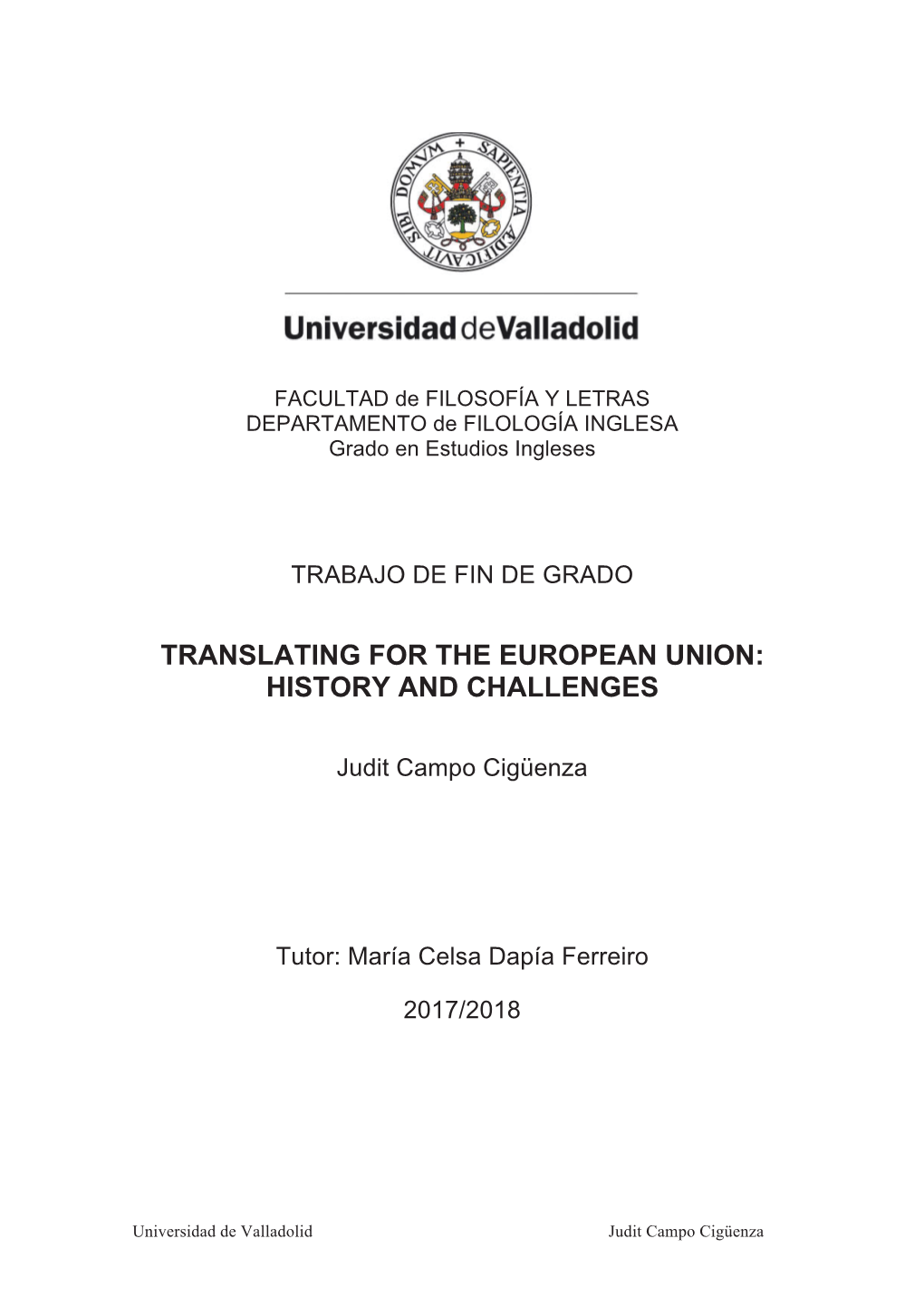 Translating for the European Union Institutions