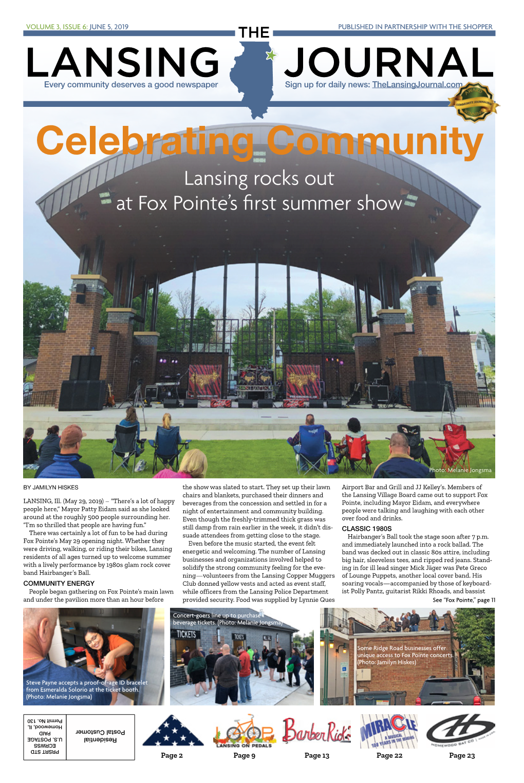 June 5, 2019 the Published in Partnership with the Shopper Lansing Journal Every Community Deserves a Good Newspaper Sign up for Daily News: Thelansingjournal.Com