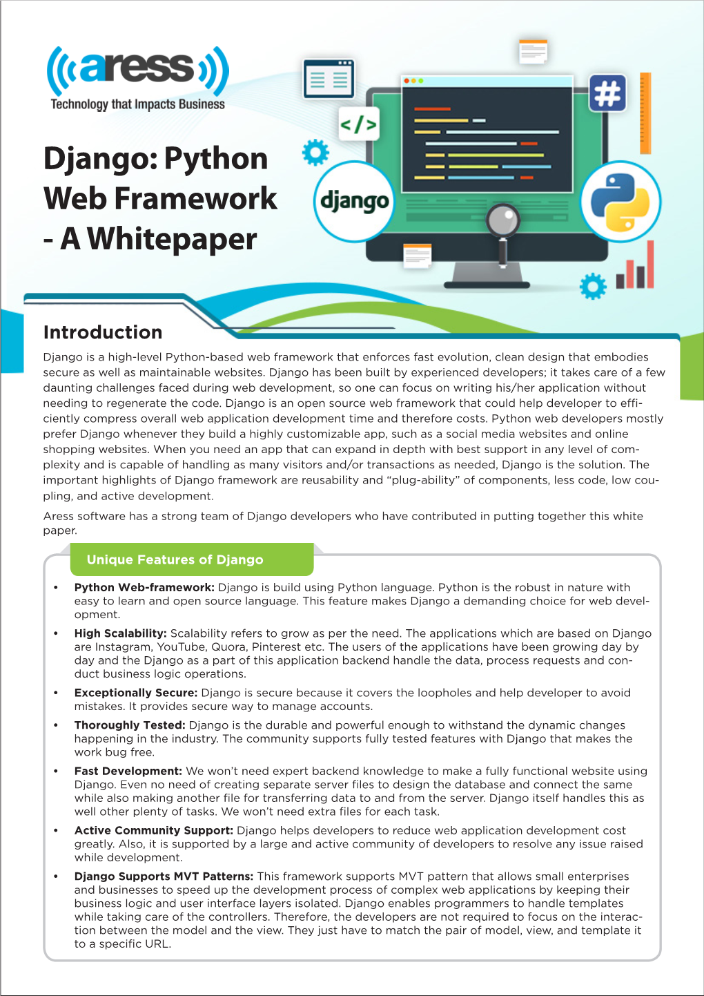 Django: Python Web Framework - a Whitepaper