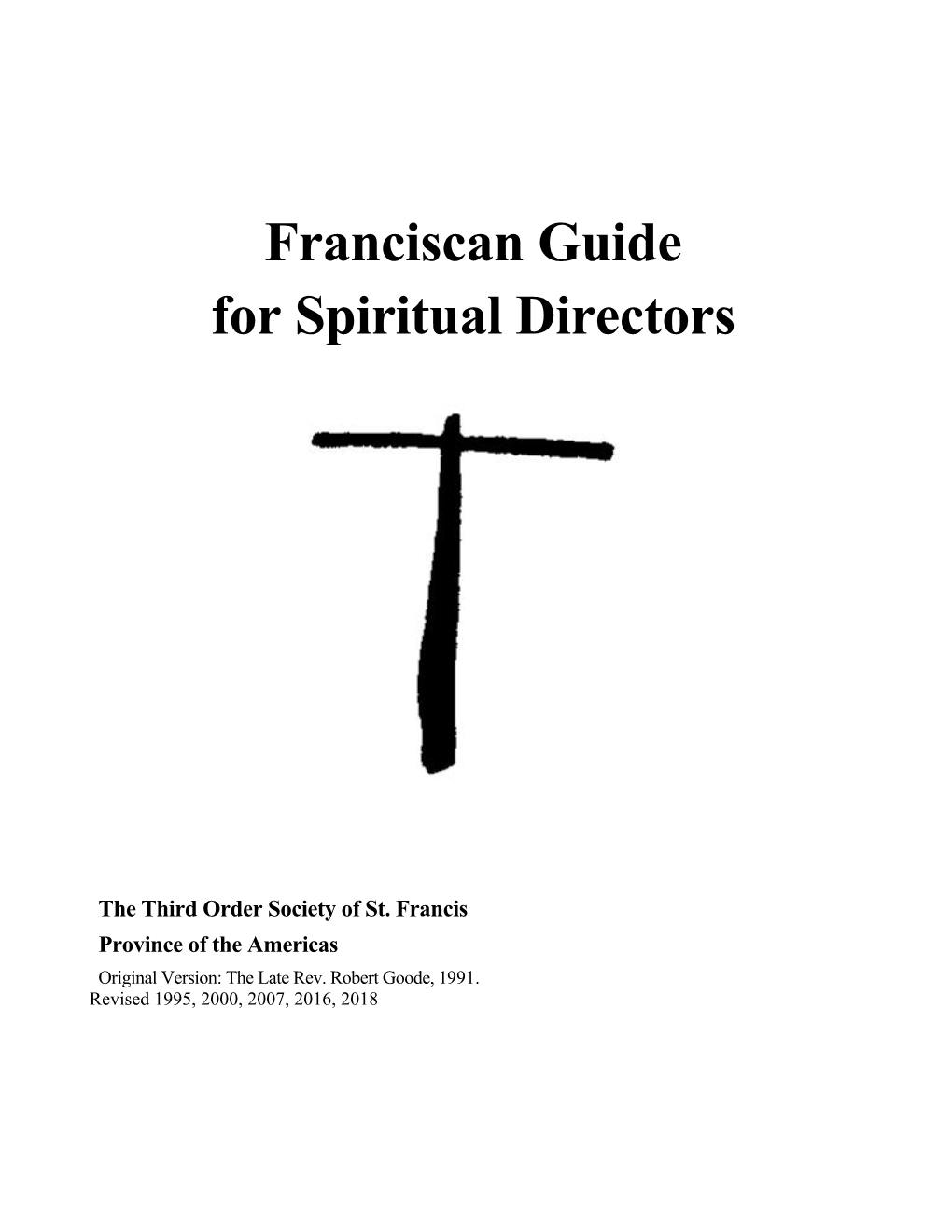 Franciscan Guide for Spiritual Directors