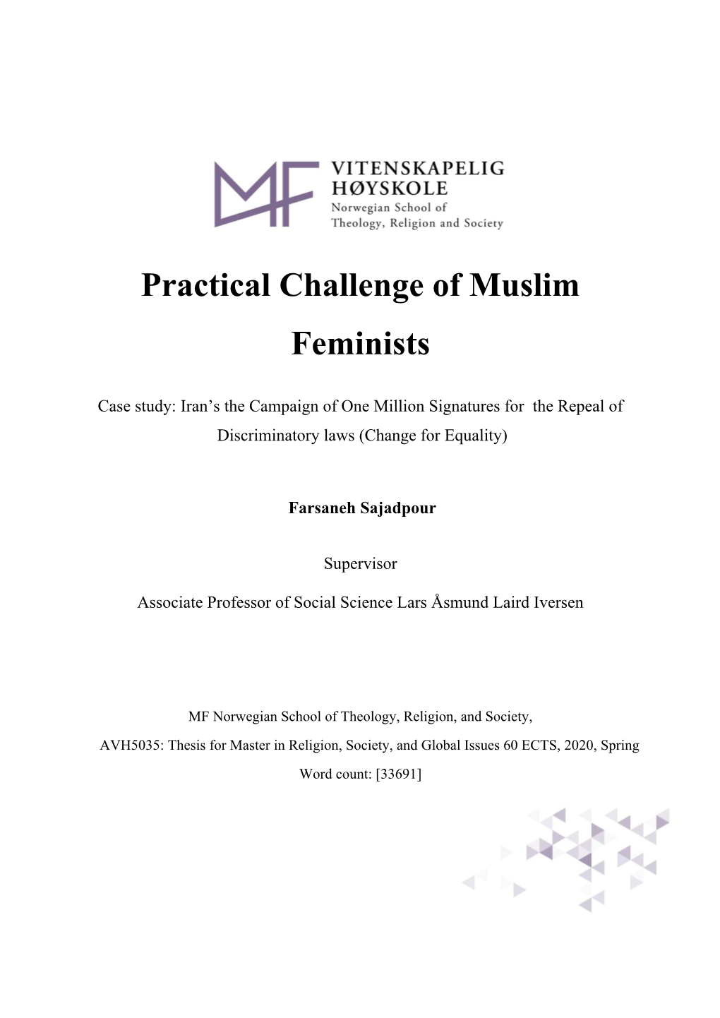 Practical Challenge of Muslim Feminists