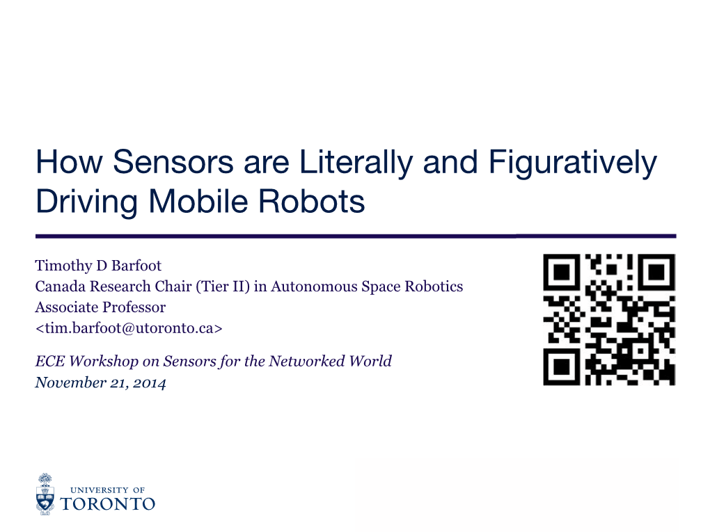 How Sensors Are Literally and Figuratively Driving Mobile Robots