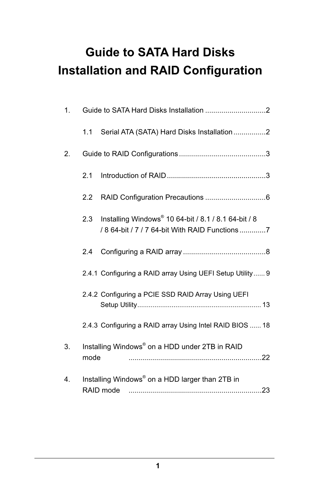 Guide to SATA Hard Disks Installation and RAID Configuration