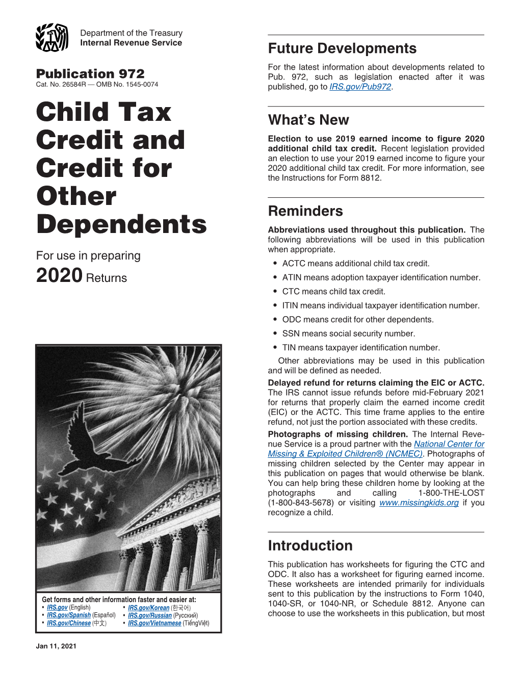 IRS Publication 972, Child Tax Credit and Credit for Other Dependents