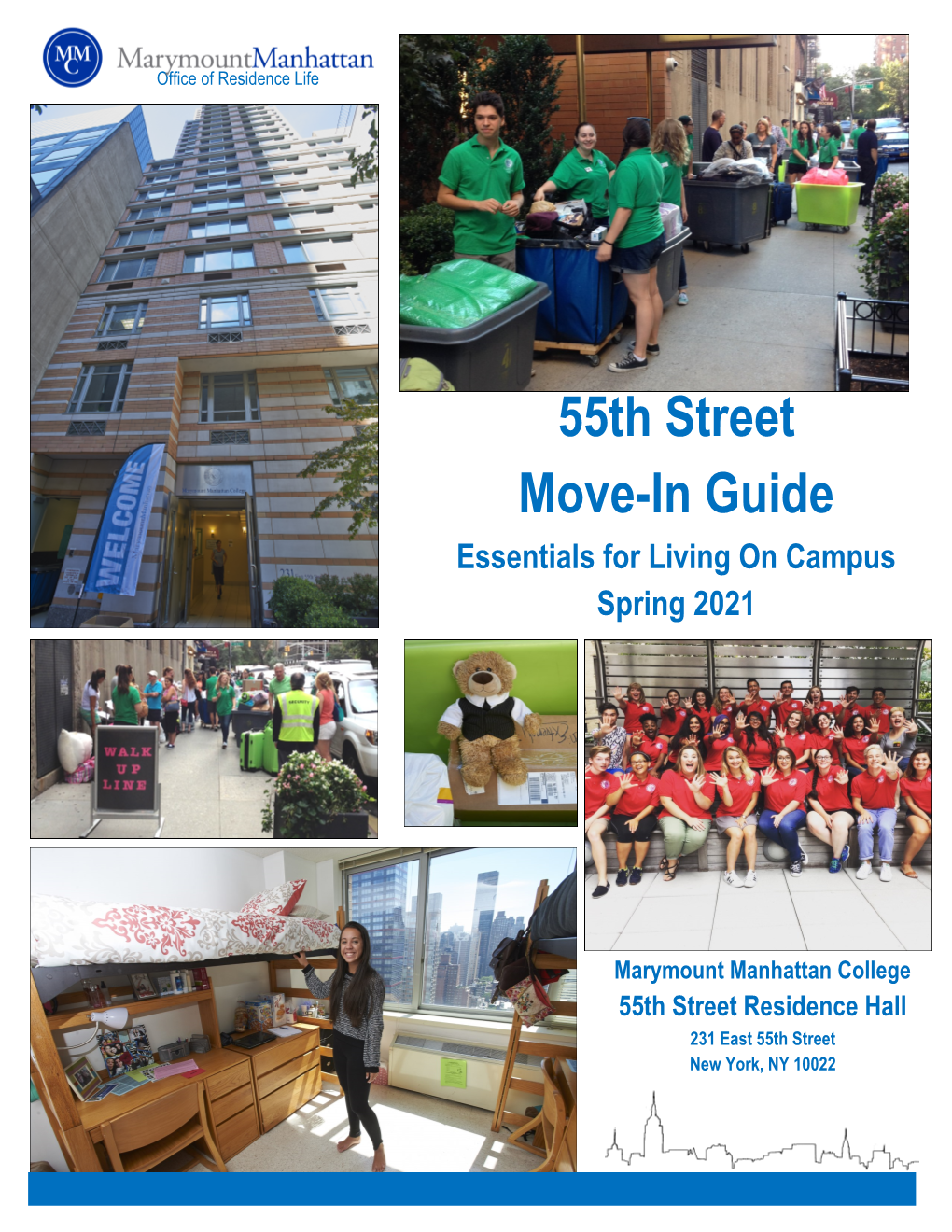 55Th Street Move-In Guide Essentials for Living on Campus Spring 2021