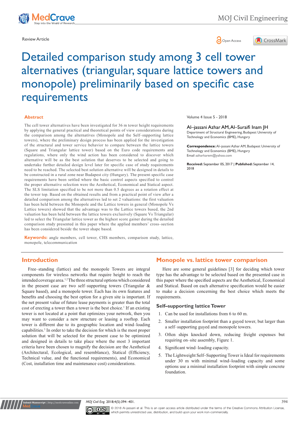 (Triangular, Square Lattice Towers and Monopole) Preliminarily Based on Specific Case Requirements