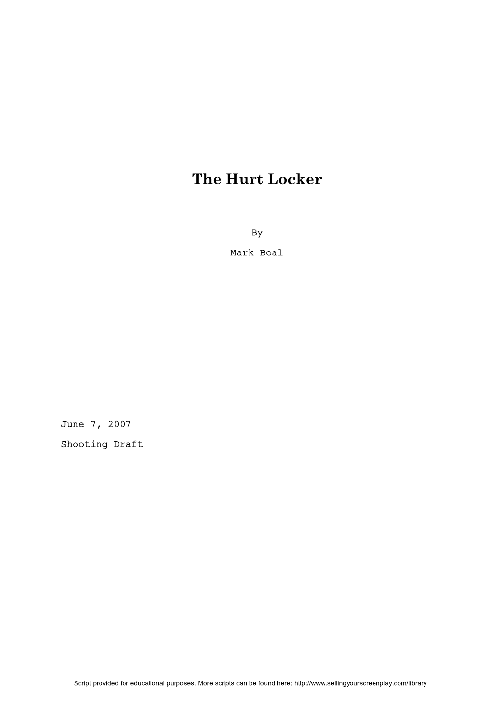 The Hurt Locker