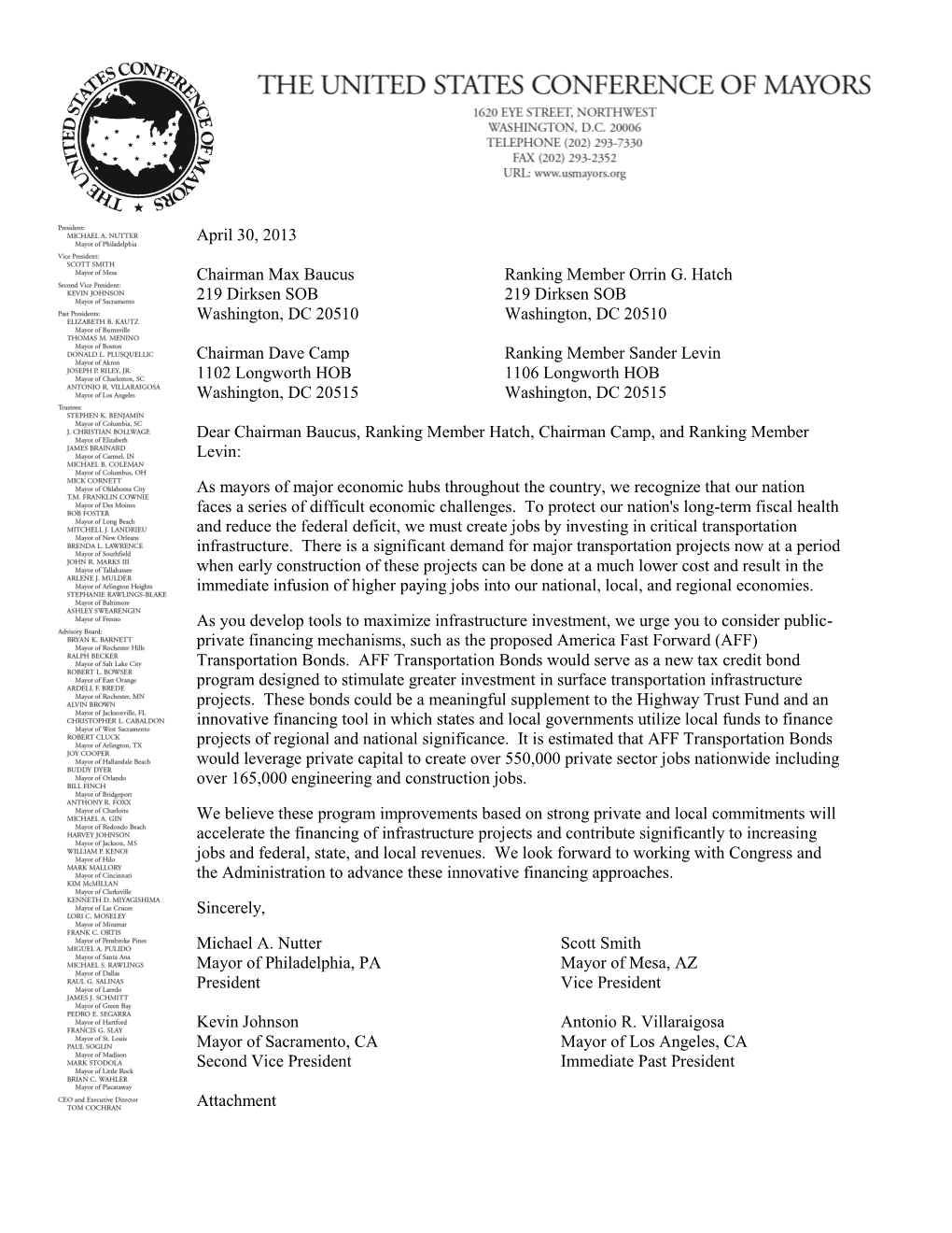 AFF Transportation Bonds Would Serve As a New Tax Credit Bond Program Designed to Stimulate Greater Investment in Surface Transportation Infrastructure Projects